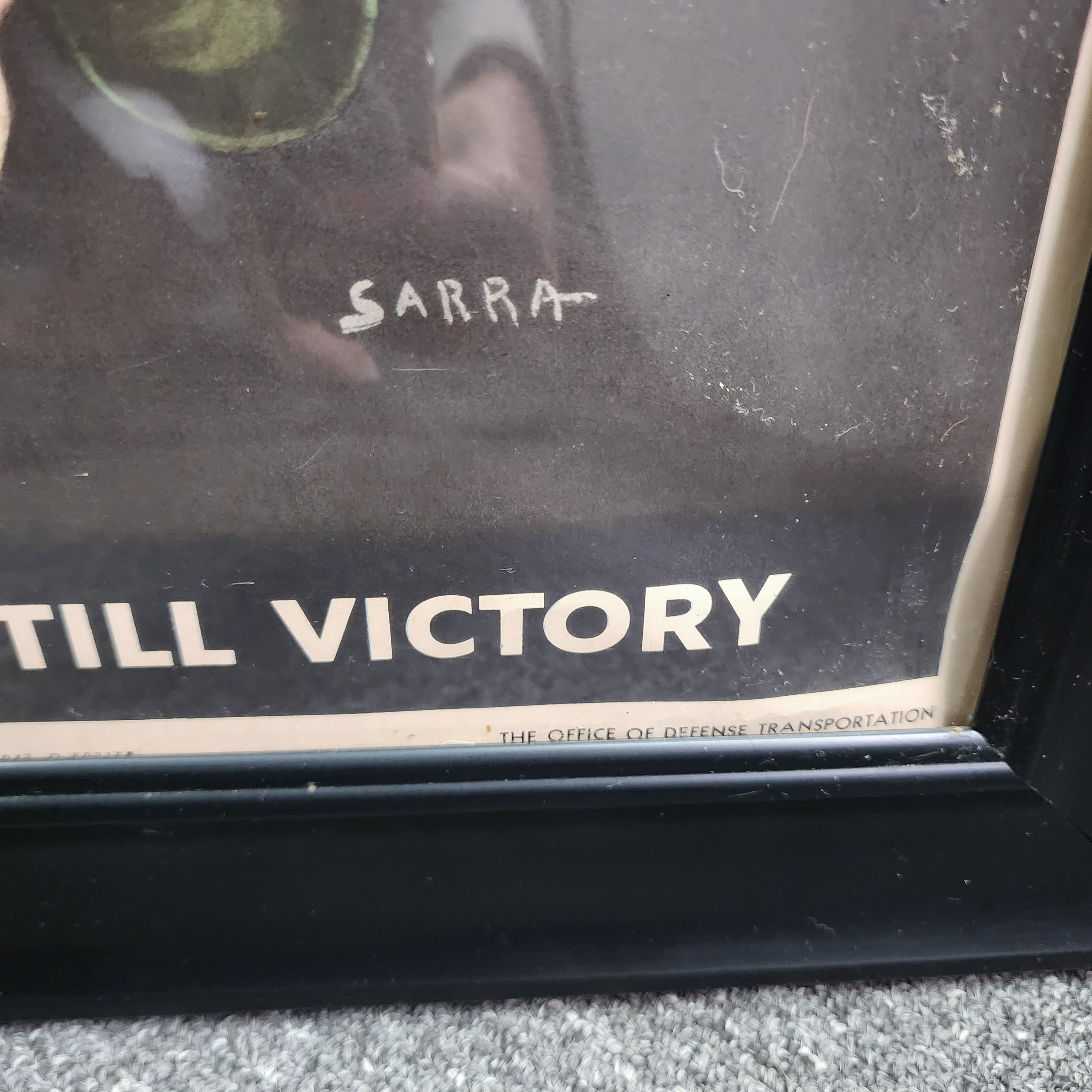 Original WW2 Poster - I'll Carry Mine Too! Framed 28x40 Vintage Military Art 🪖 - Picture 5 of 8